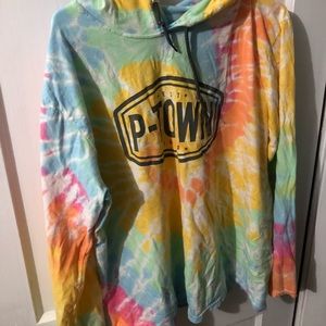 Tiedie ptown light hooded sweatshirt